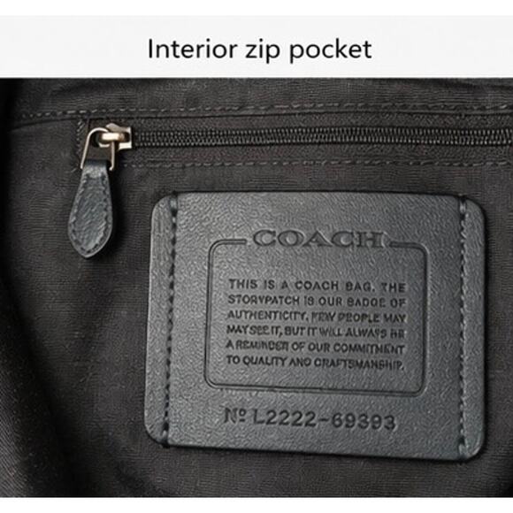 Coach Leather Backpack Blue Varsity Stripe Pebbled Leather Bag main image 5